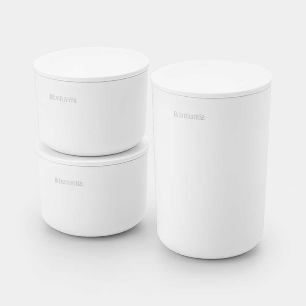 Askar med lock, 3 st, RENEW STORAGE POTS, Brabantia i gruppen Förvaring / Badrumsförvaring / Sminkförvaring hos SmartaSaker.se (40051)