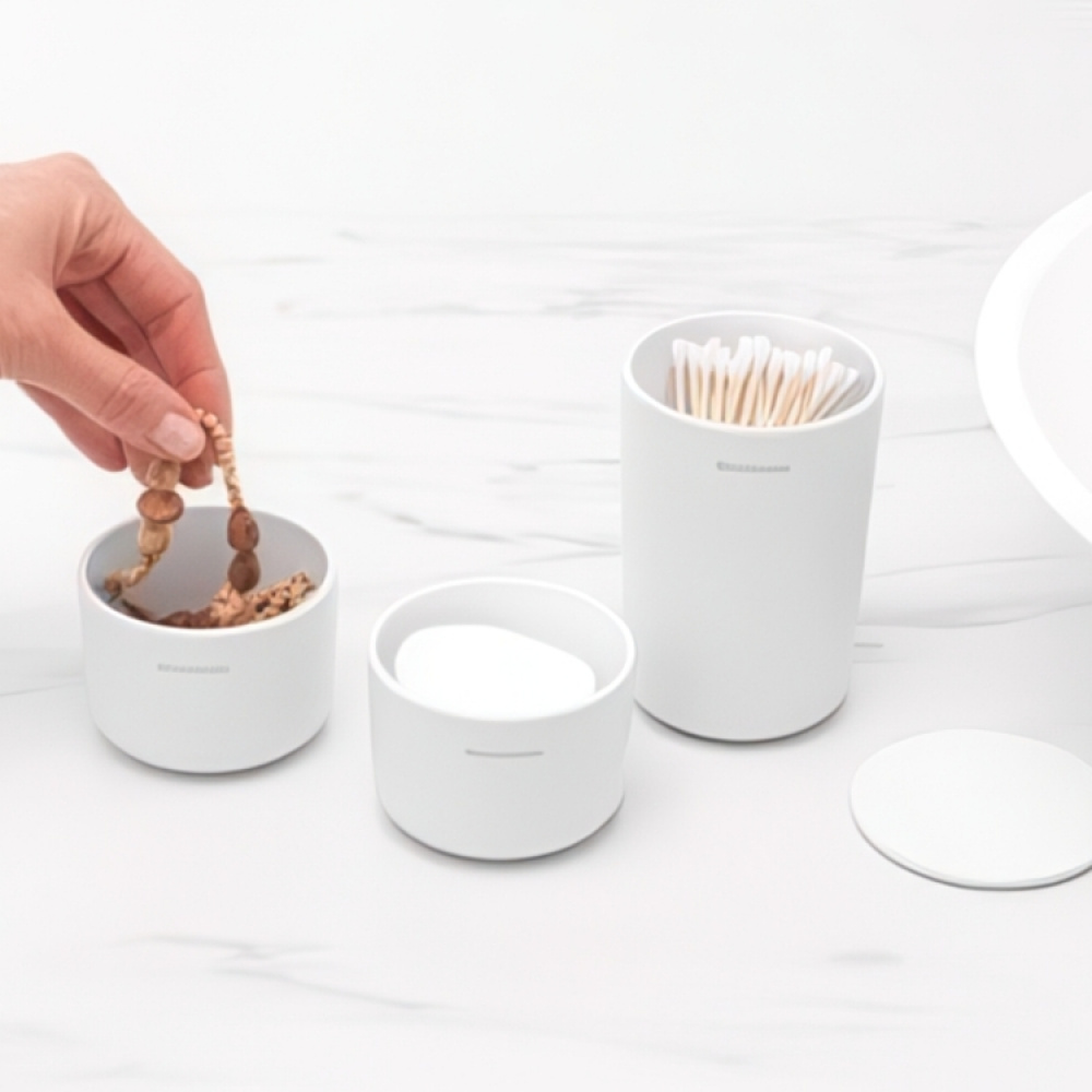 Askar med lock, 3 st, RENEW STORAGE POTS, Brabantia i gruppen Förvaring / Badrumsförvaring / Sminkförvaring hos SmartaSaker.se (40051)