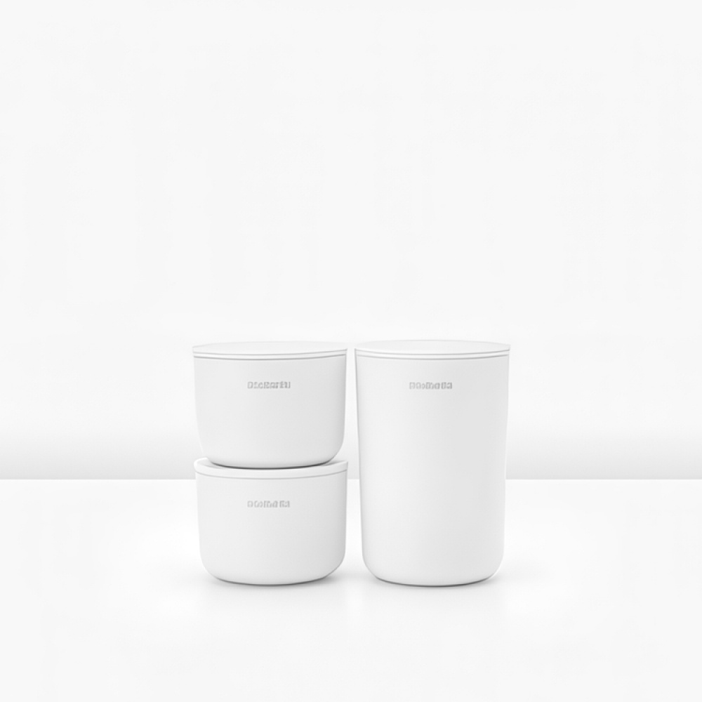 Askar med lock, 3 st, RENEW STORAGE POTS, Brabantia i gruppen Förvaring / Badrumsförvaring / Sminkförvaring hos SmartaSaker.se (40051)