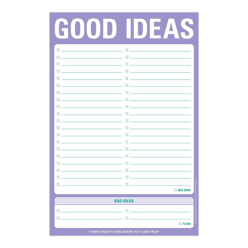 Att-Göra-Block, KNOCK-KNOCK GOOD IDEAS, 15 x 23 cm, Vit / Lila i gruppen Förvaring / Kontorsmaterial hos SmartaSaker.se (40052)