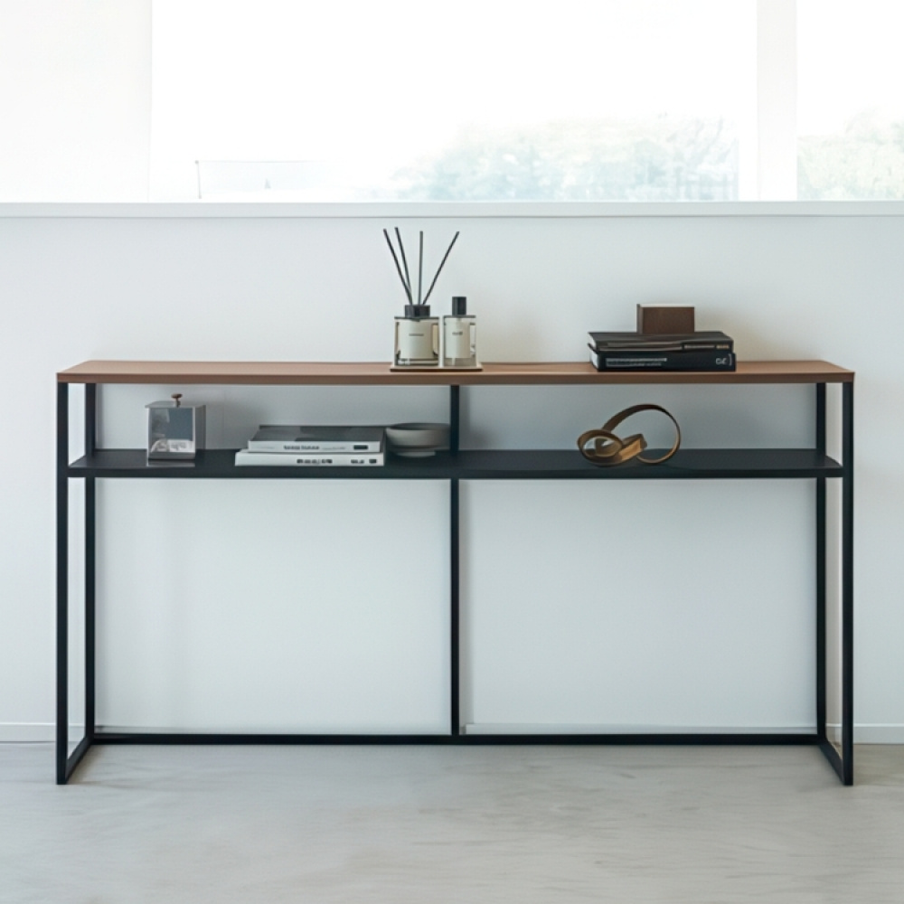 Avlastningshylla, Lång, TOWER CONSOLE TABLE WITH SHELF, 126 x 20,5 x H 65 cm, Yamazaki i gruppen Förvaring / Hallförvaring hos SmartaSaker.se (40056)