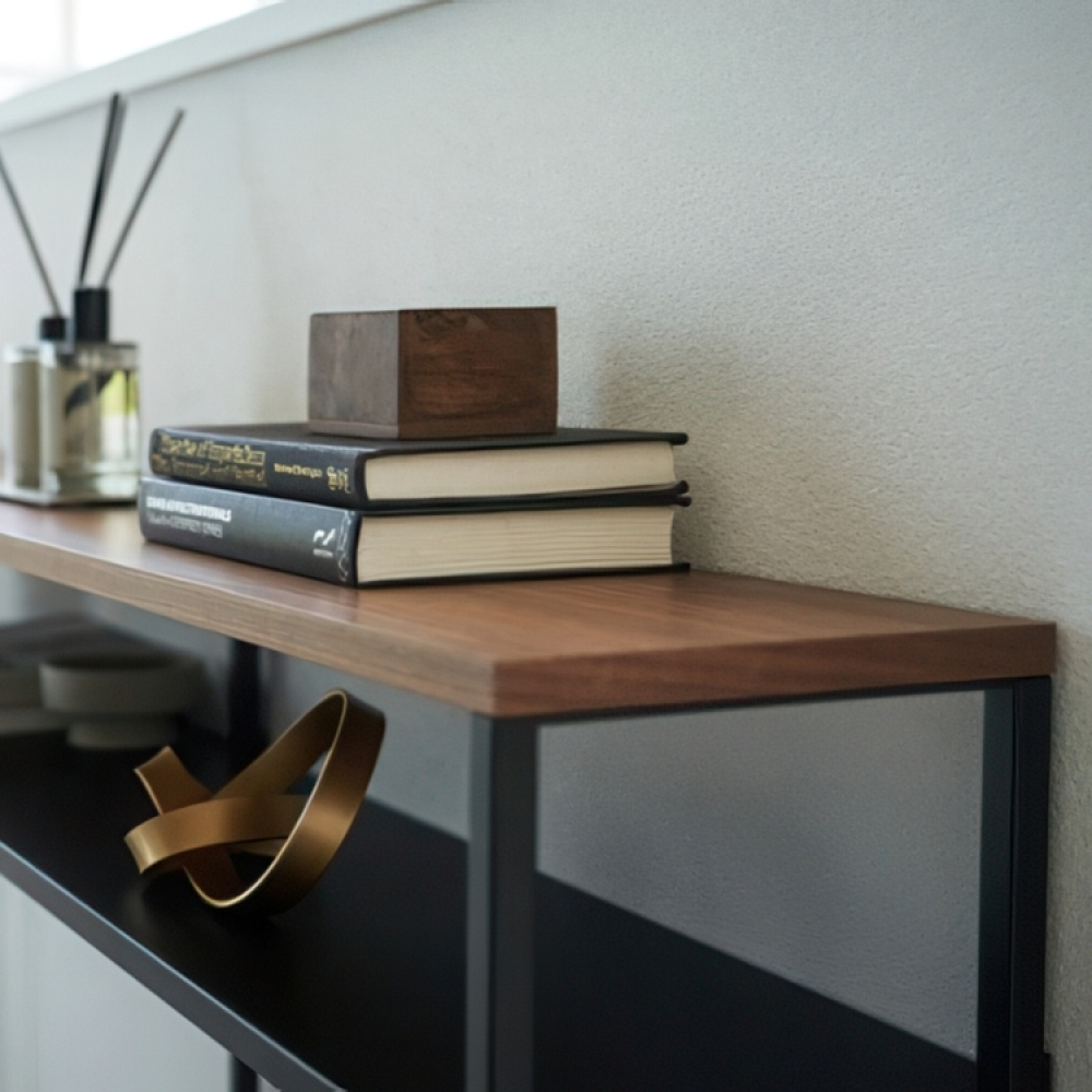 Avlastningshylla, Lång, TOWER CONSOLE TABLE WITH SHELF, 126 x 20,5 x H 65 cm, Yamazaki i gruppen Förvaring / Hallförvaring hos SmartaSaker.se (40056)