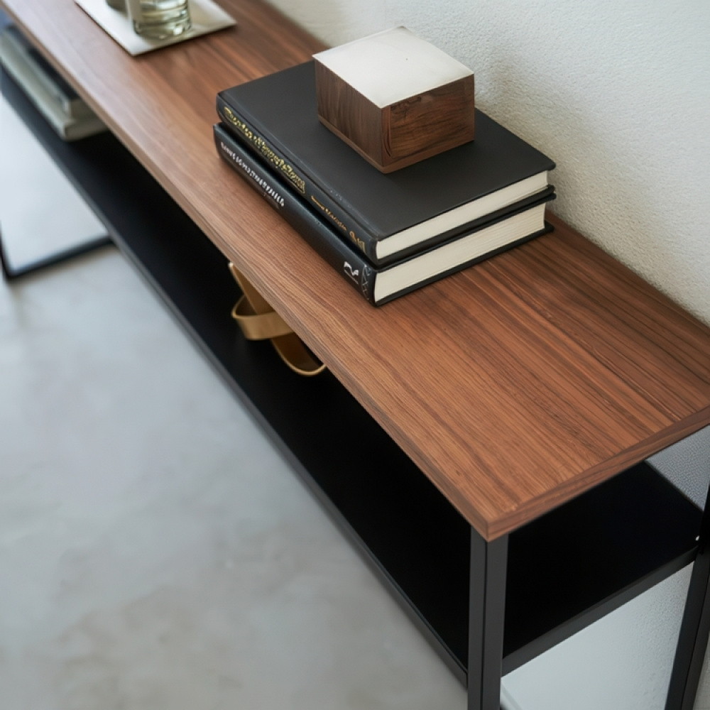 Avlastningshylla, Lång, TOWER CONSOLE TABLE WITH SHELF, 126 x 20,5 x H 65 cm, Yamazaki i gruppen Förvaring / Hallförvaring hos SmartaSaker.se (40056)