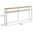 Avlastningshylla, Lång, TOWER CONSOLE TABLE WITH SHELF, 126 x 20,5 x H 65 cm, Yamazaki Avlastningshylla, Lång, TOWER CONSOLE TABLE WITH SHELF, 126 x 20,5 x H 65 cm, Yamazaki