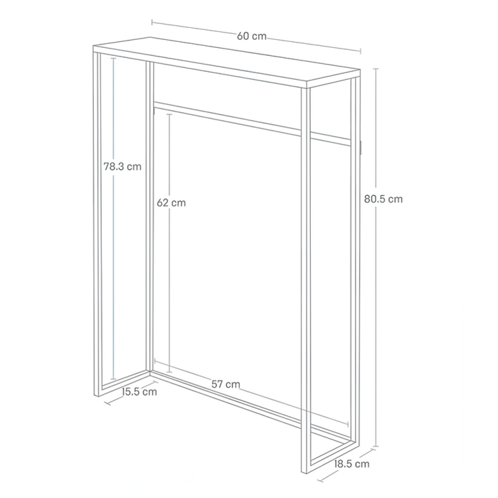 Avlastningshylla, TOWER CONSOLE TABLE, 60 x 18,5 x H 80,5 cm, Yamazaki i gruppen Förvaring / Hallförvaring hos SmartaSaker.se (40057)