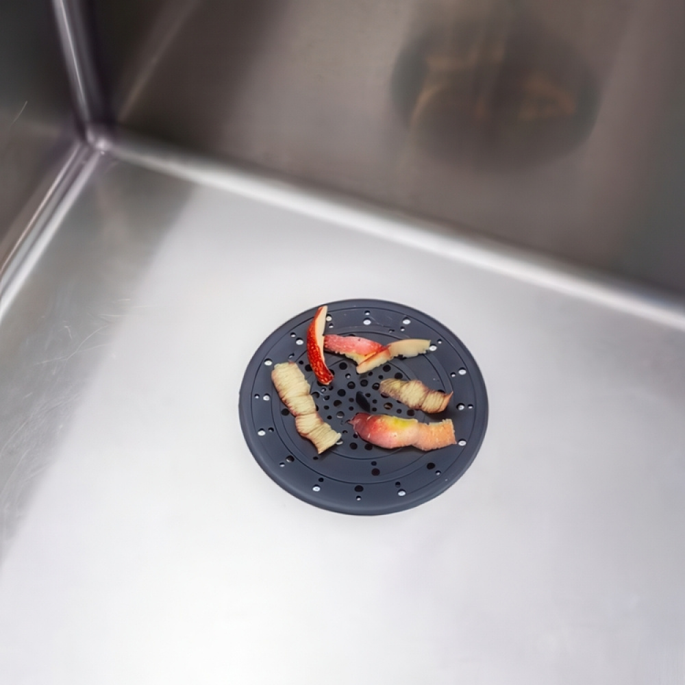Avloppssil i smidig silikon, UNIVERSAL DRAIN FILTER, Ø12 cm, Svart i gruppen Förvaring / Köksförvaring / Diskställ och diskbänk hos SmartaSaker.se (40058)