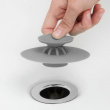 Avloppssil / Propp, FLEX DRAIN AND HAIR CATCHER, Ø 10 cm, Umbra, Grå