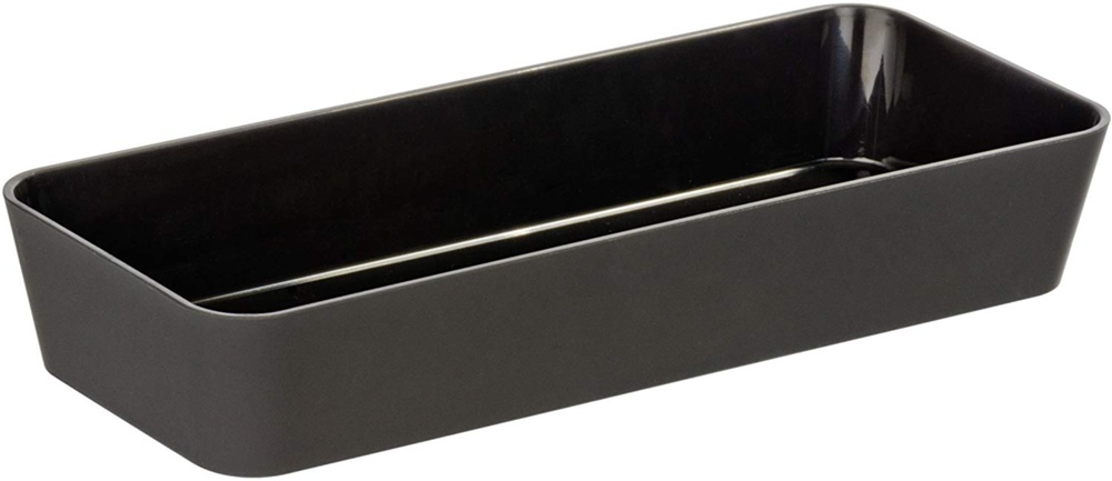 Avlång förvaringsbricka / lådinsats , GOM SOFT TOUCH. 24 x 10 x H 4 cm, Svart i gruppen Förvaring / Förvaringslådor hos SmartaSaker.se (40061)