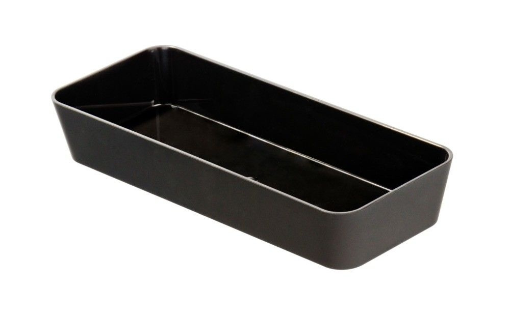 Avlång förvaringsbricka / lådinsats , GOM SOFT TOUCH. 24 x 10 x H 4 cm, Svart i gruppen Förvaring / Förvaringslådor hos SmartaSaker.se (40061)