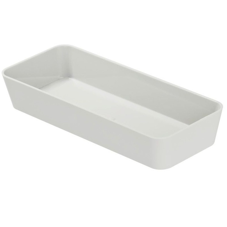 Avlång förvaringsbricka / lådinsats, GOM SOFT TOUCH, 24 x 10 x H 4 cm, Vit i gruppen Förvaring / Förvaringslådor hos SmartaSaker.se (40062)