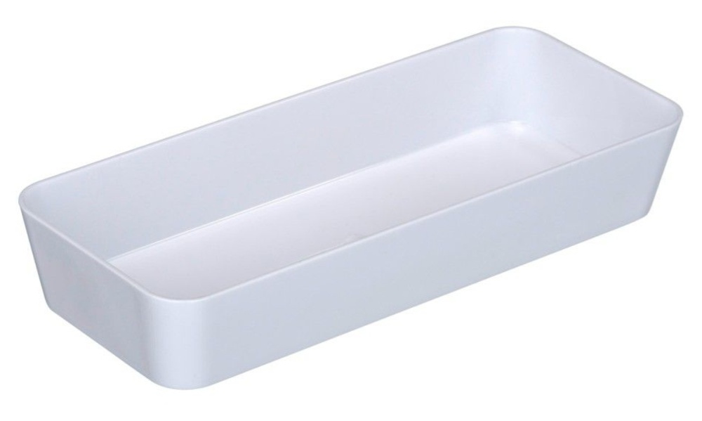 Avlång förvaringsbricka, CANDY, 24 x 10 x H 4 cm, Vit i gruppen Förvaring / Förvaringslådor hos SmartaSaker.se (40063)