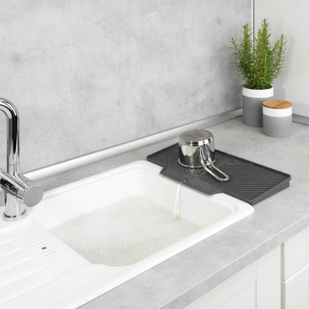 Avrinningsbricka för små ytor, Sluttande, NEIL, 40 x 20 cm, Grå i gruppen Förvaring / Köksförvaring / Diskställ och diskbänk hos SmartaSaker.se (40065)