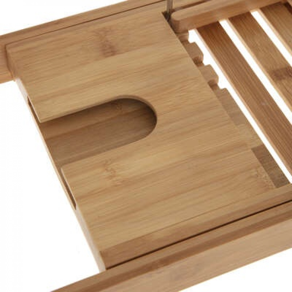 Badkarsbricka i bambu, Utdragbar, PLATEAU DE BAIGNOIRE, 70 -105 x 22 x H 4 cm, Natur i gruppen Förvaring / Badrumsförvaring / Bad- och duschkorgar hos SmartaSaker.se (40074)