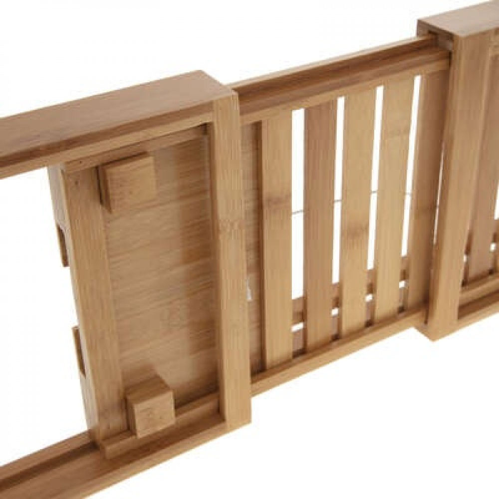 Badkarsbricka i bambu, Utdragbar, PLATEAU DE BAIGNOIRE, 70 -105 x 22 x H 4 cm, Natur i gruppen Förvaring / Badrumsförvaring / Bad- och duschkorgar hos SmartaSaker.se (40074)