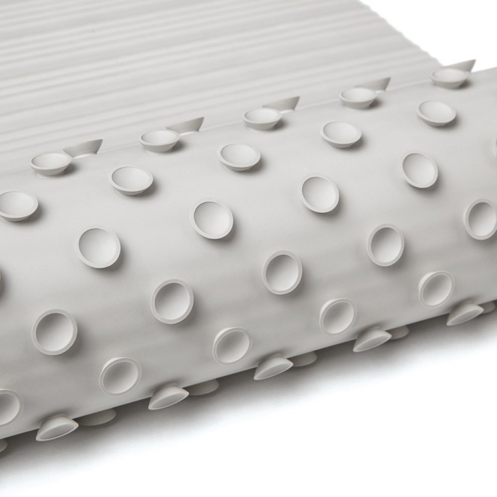 Badkarsmatta, Halkskydd i Gummi, STRIPED BATH MAT, 86 x 33 cm, Ljusgrå i gruppen Förvaring / Badrumsförvaring hos SmartaSaker.se (40077)