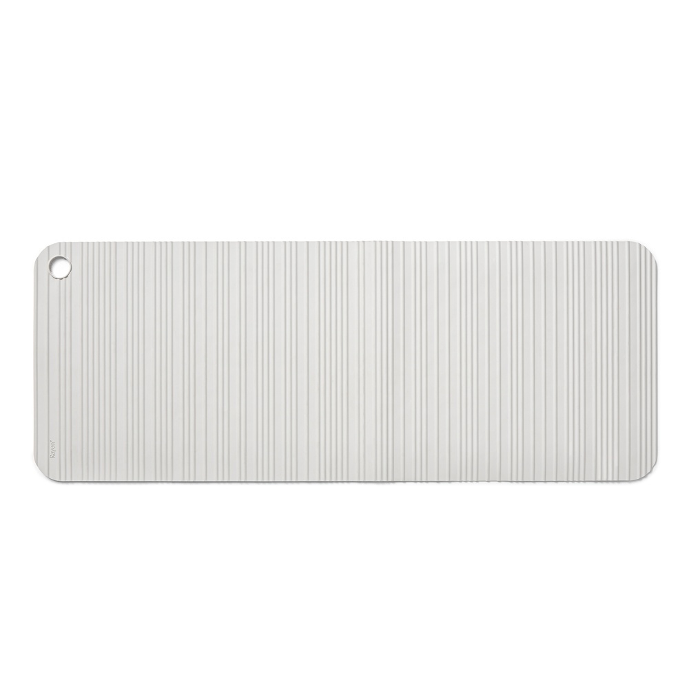 Badkarsmatta, Halkskydd i Gummi, STRIPED BATH MAT, 86 x 33 cm, Ljusgrå i gruppen Förvaring / Badrumsförvaring hos SmartaSaker.se (40077)