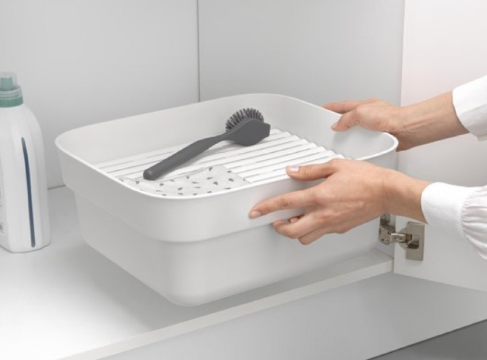 Balja med Diskunderlägg, BRABANTIA WASHING UP BOWL, 34,4 x 37,4 x H 16 cm, Ljusgrå i gruppen Förvaring / Städförvaring och sopsortering hos SmartaSaker.se (40080)