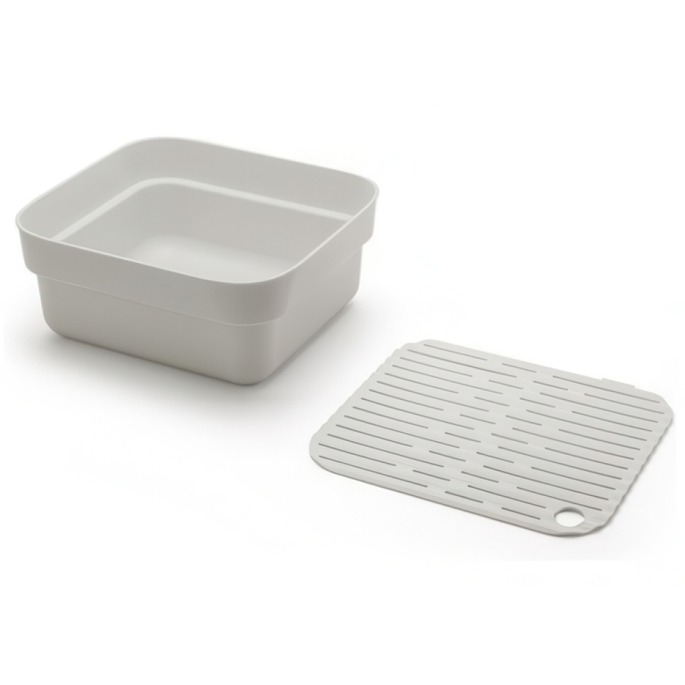 Balja med Diskunderlägg, BRABANTIA WASHING UP BOWL, 34,4 x 37,4 x H 16 cm, Ljusgrå i gruppen Förvaring / Städförvaring och sopsortering hos SmartaSaker.se (40080)