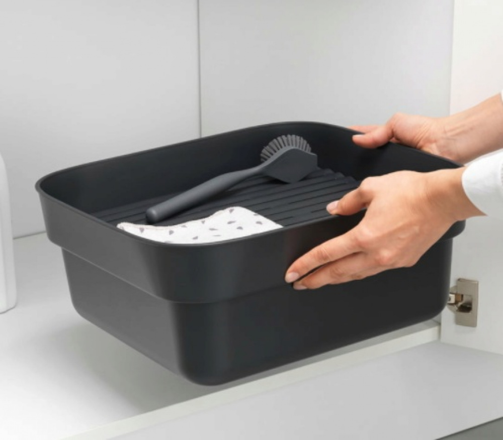 Balja med Diskunderlägg, BRABANTIA WASHING UP BOWL, 34,4 x 37,4 x H 16 cm, Mörkgrå i gruppen Förvaring / Städförvaring och sopsortering hos SmartaSaker.se (40081)