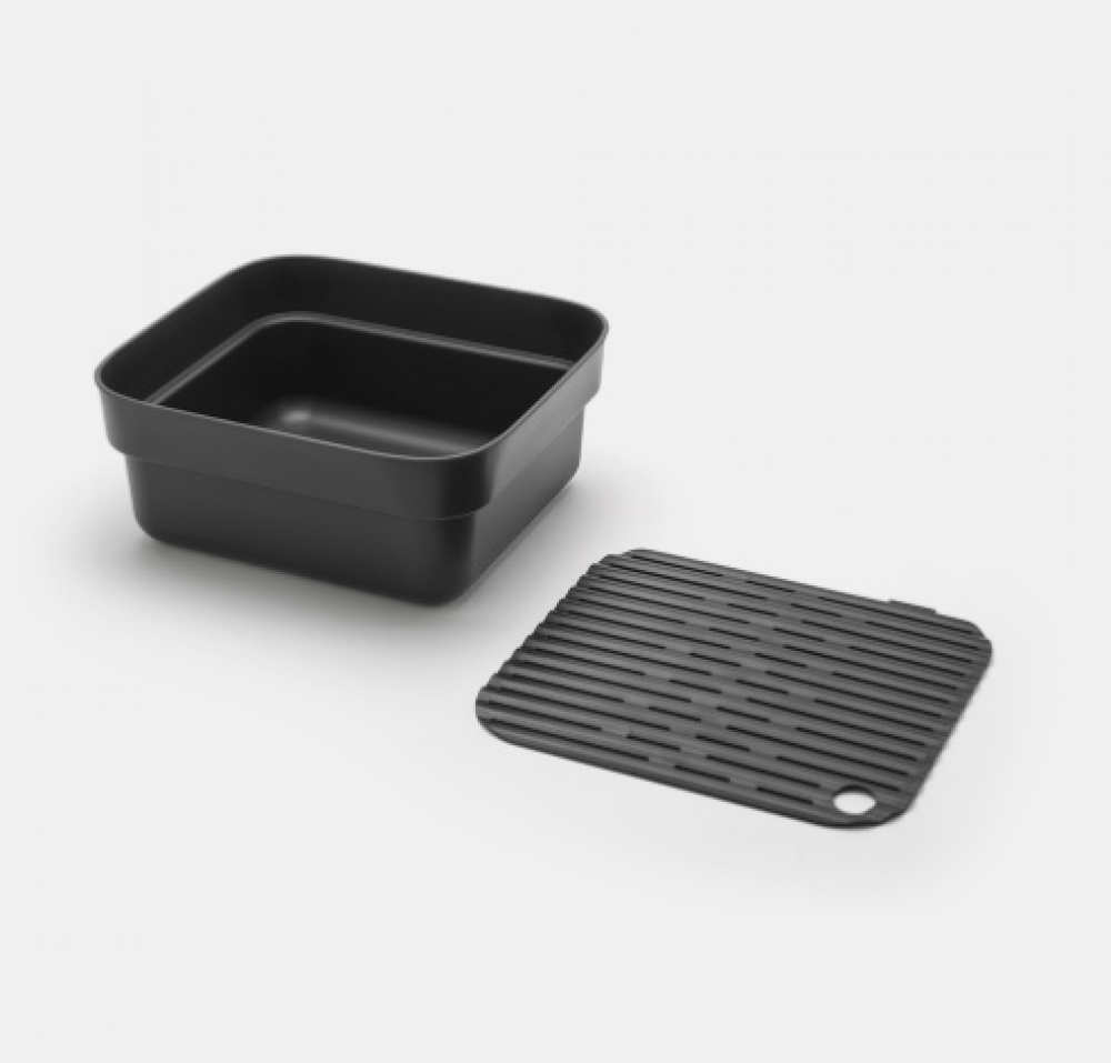 Balja med Diskunderlägg, BRABANTIA WASHING UP BOWL, 34,4 x 37,4 x H 16 cm, Mörkgrå i gruppen Förvaring / Städförvaring och sopsortering hos SmartaSaker.se (40081)
