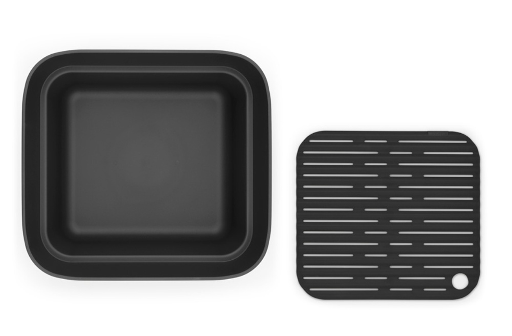 Balja med Diskunderlägg, BRABANTIA WASHING UP BOWL, 34,4 x 37,4 x H 16 cm, Mörkgrå i gruppen Förvaring / Städförvaring och sopsortering hos SmartaSaker.se (40081)