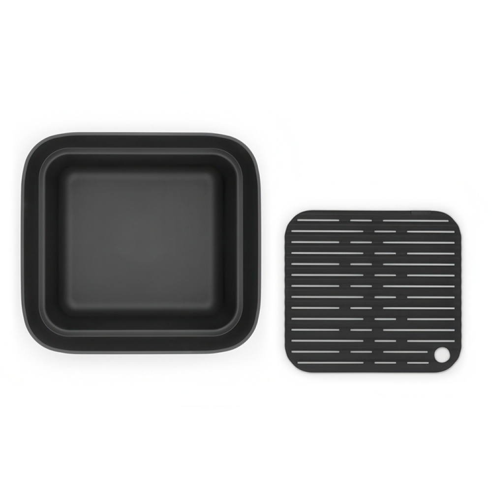 Balja med Diskunderlägg, BRABANTIA WASHING UP BOWL, 34,4 x 37,4 x H 16 cm, Mörkgrå i gruppen Förvaring / Städförvaring och sopsortering hos SmartaSaker.se (40081)