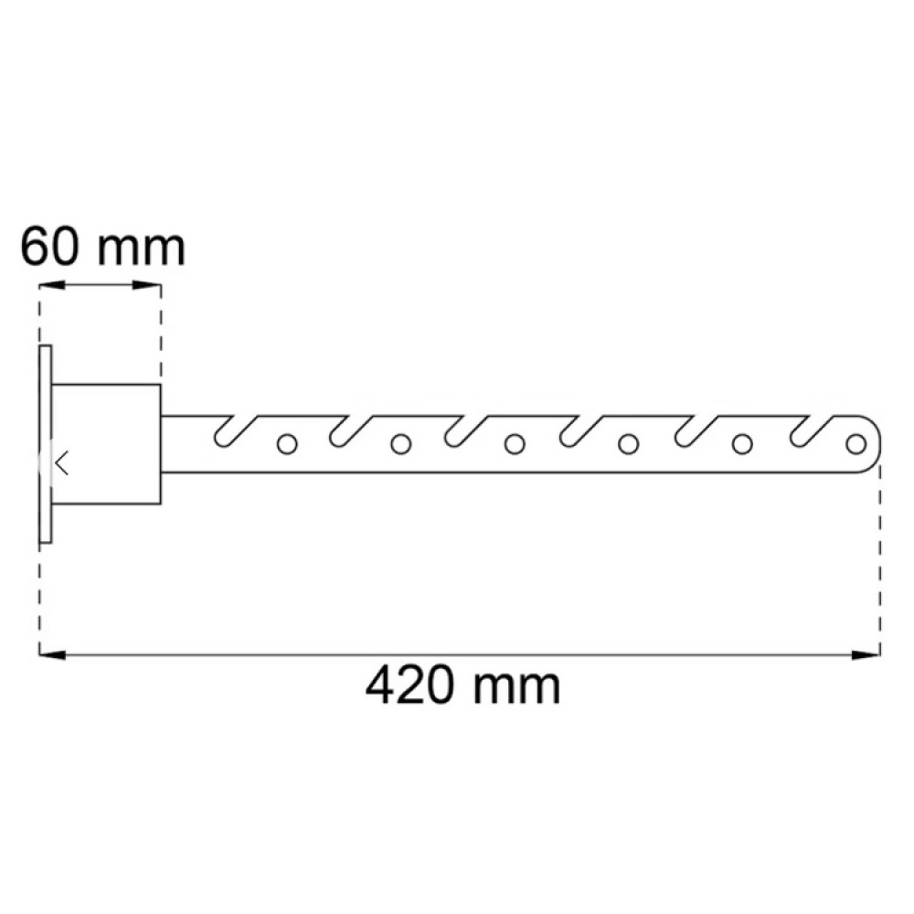 Balkonghängare / Vädringskrok i metall, 42 cm, HABO, Silver i gruppen Förvaring / Tvätt och tork / Torkställningar hos SmartaSaker.se (40083)