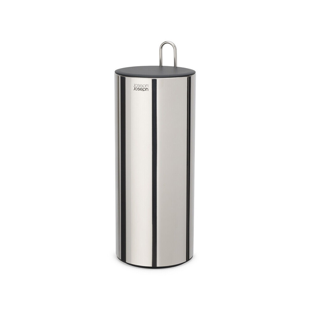 Behållare för extra toarullar, EASYSTORE LUXE, Joseph Joseph, Ã˜ 15,6 x H 41,4 cm, Rostfritt Stål i gruppen Förvaring / Badrumsförvaring hos SmartaSaker.se (40086)