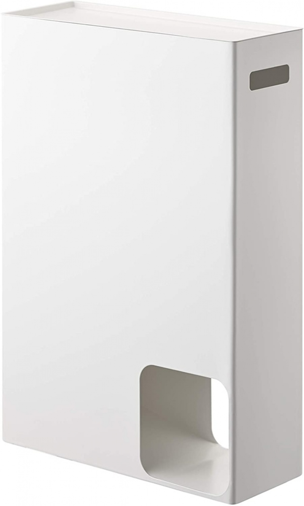 Behållare för toalettpappersrullar i metall, PLATE LARGE STOCKER, 33 x 12,5 x H 48 cm, Vit i gruppen Förvaring / Badrumsförvaring hos SmartaSaker.se (40087)