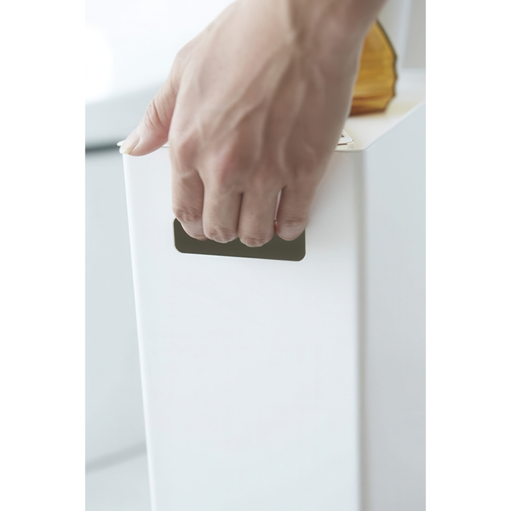 Behållare för toalettpappersrullar i metall, PLATE LARGE STOCKER, 33 x 12,5 x H 48 cm, Vit i gruppen Förvaring / Badrumsförvaring hos SmartaSaker.se (40087)