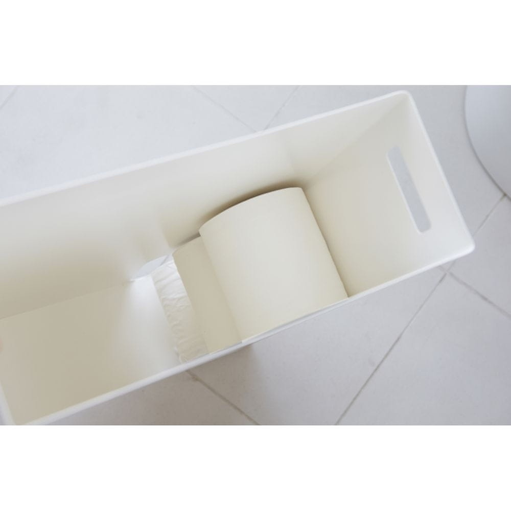 Behållare för toalettpappersrullar i metall, TOWER STOCKER, 23 x 12,5 x H 48 cm, Vit i gruppen Förvaring / Badrumsförvaring hos SmartaSaker.se (40088)