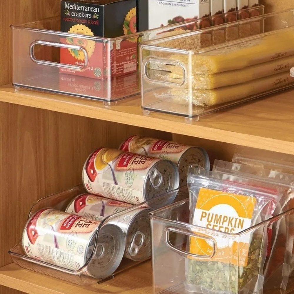 Behållare för ölburkar och konserver, PANTRY BIN, 35 x 14 x H10 cm, Transparent i gruppen Förvaring / Köksförvaring / Kylskåpsförvaring hos SmartaSaker.se (40089)