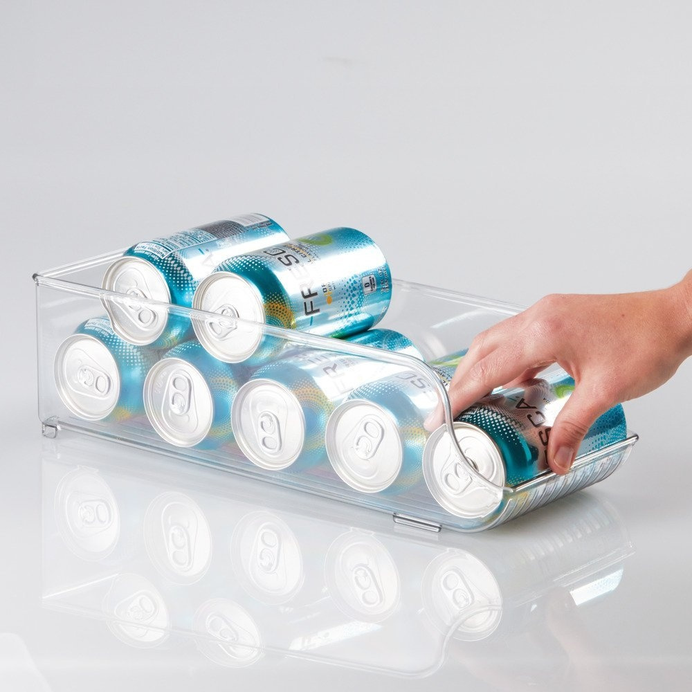 Behållare för ölburkar och konserver, PANTRY BIN, 35 x 14 x H10 cm, Transparent i gruppen Förvaring / Köksförvaring / Kylskåpsförvaring hos SmartaSaker.se (40089)