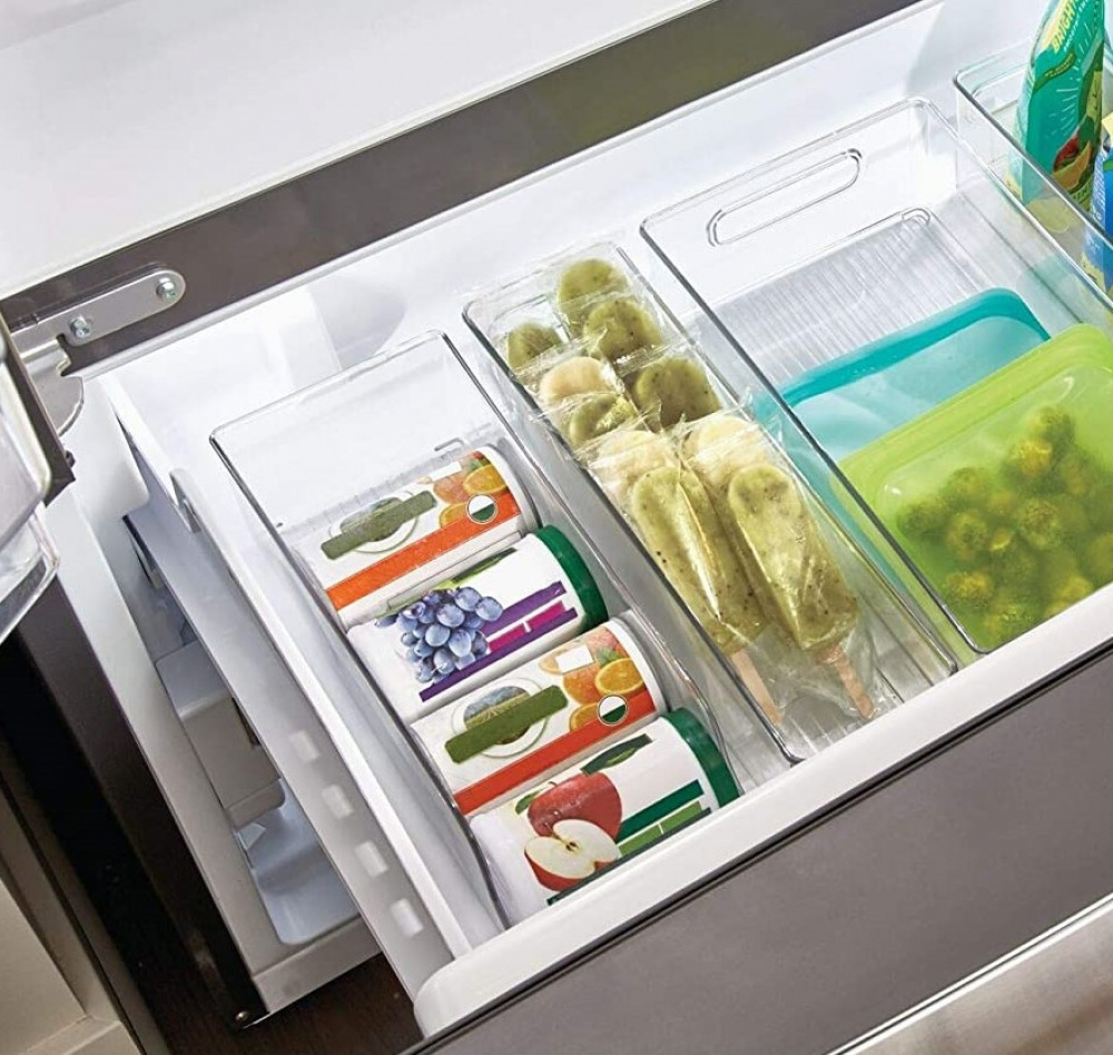 Behållare för ölburkar och konserver, PANTRY BIN, 35 x 14 x H10 cm, Transparent i gruppen Förvaring / Köksförvaring / Kylskåpsförvaring hos SmartaSaker.se (40089)