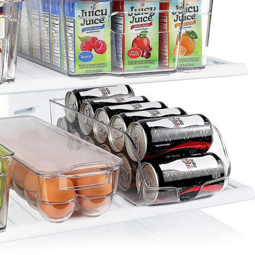 Behållare för ölburkar och konserver, RANGEMENT FRIGO, 35 x 13 x H 9,5 cm, Klar i gruppen Förvaring / Köksförvaring / Kylskåpsförvaring hos SmartaSaker.se (40090)