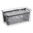 Behållare med durkslag. STAY FRESH BIN, 32,5 x 16,4 x H 15 cm, Klar / Grå Behållare med durkslag. STAY FRESH BIN, 32,5 x 16,4 x H 15 cm, Klar / Grå