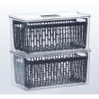 Behållare med durkslag. STAY FRESH BIN, 32,5 x 16,4 x H 15 cm, Klar / Grå Behållare med durkslag. STAY FRESH BIN, 32,5 x 16,4 x H 15 cm, Klar / Grå