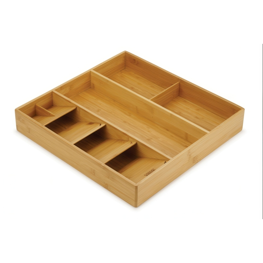 Bestick- & Redskapslåda, 8 fack, DRAWERSTORE BAMBU, Joseph Joseph, 40 x 38,5 x H 6,5 cm , Natur i gruppen Förvaring / Köksförvaring / Organisera köksskåp / Besticklådor hos SmartaSaker.se (40095)