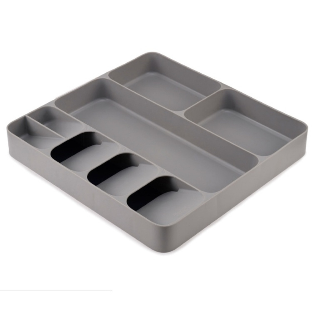 Bestick- & Redskapslåda, 8 fack, DRAWERSTORE, Joseph Joseph, 40 x 38,5 x H5,8 cm , Grå i gruppen Förvaring / Köksförvaring / Organisera köksskåp / Besticklådor hos SmartaSaker.se (40096)