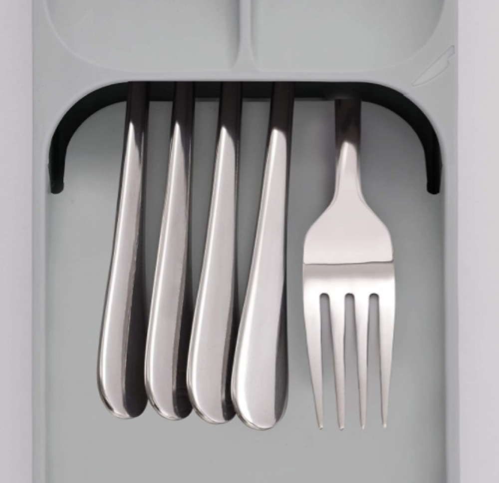 Bestick- & Redskapslåda, 8 fack, DRAWERSTORE, Joseph Joseph, 40 x 38,5 x H5,8 cm , Grå i gruppen Förvaring / Köksförvaring / Organisera köksskåp / Besticklådor hos SmartaSaker.se (40096)