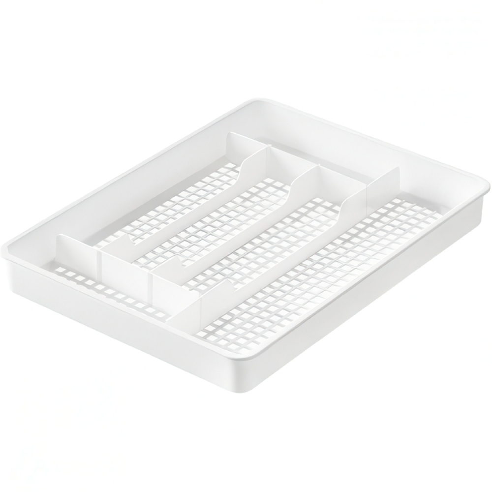 Besticklåda / Lådinsats, 6 fack, Stor, GASTROMAX, 41 x 31 x H 5 cm, Vit i gruppen Förvaring / Köksförvaring / Organisera köksskåp / Besticklådor hos SmartaSaker.se (40102)