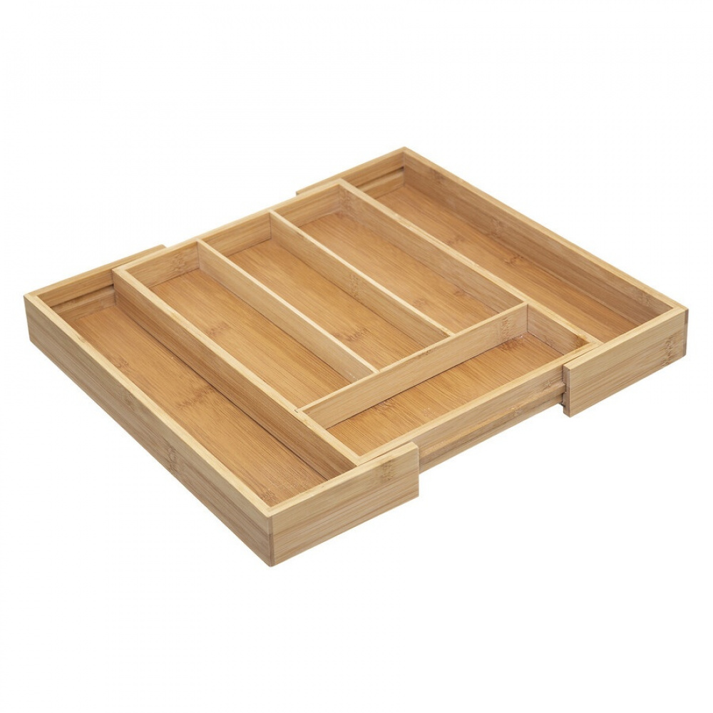 Besticklåda i Bambu, Expanderbar, RANGE-COUVERTS, 35 x 25~39,2 x H 4,5 cm, Natur i gruppen Förvaring / Köksförvaring / Organisera köksskåp / Besticklådor hos SmartaSaker.se (40107)