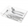 Besticklåda, 5 fack, LINUS SHALLOW CUTLEY TRAY, 35 x 27,3 x H 5,1 cm, Transparent Besticklåda, 5 fack, LINUS SHALLOW CUTLEY TRAY, 35 x 27,3 x H 5,1 cm, Transparent