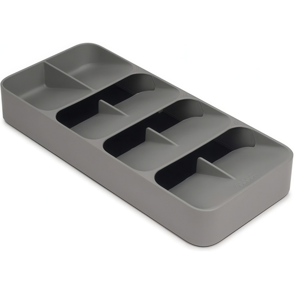 Besticklåda, 8 fack, DRAWERSTORE COMPACT TWIN, Joseph Joseph, 39 x 17,5 x H5,5cm, Grå i gruppen Förvaring / Köksförvaring / Organisera köksskåp / Besticklådor hos SmartaSaker.se (40120)