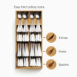 Besticklåda, 8 fack, LARGE DRAWERSTORE BAMBOO, Joseph Joseph, 38,4 x 17,5 x H 6 cm, Natur Besticklåda, 8 fack, LARGE DRAWERSTORE BAMBOO, Joseph Joseph, 38,4 x 17,5 x H 6 cm, Natur