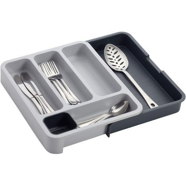 Besticklåda, Justerbar, 5 fack, DRAWERSTORE, Joseph Joseph, 37 x 27~48 x H 5 cm i gruppen Förvaring / Köksförvaring / Organisera köksskåp / Besticklådor hos SmartaSaker.se (40123)