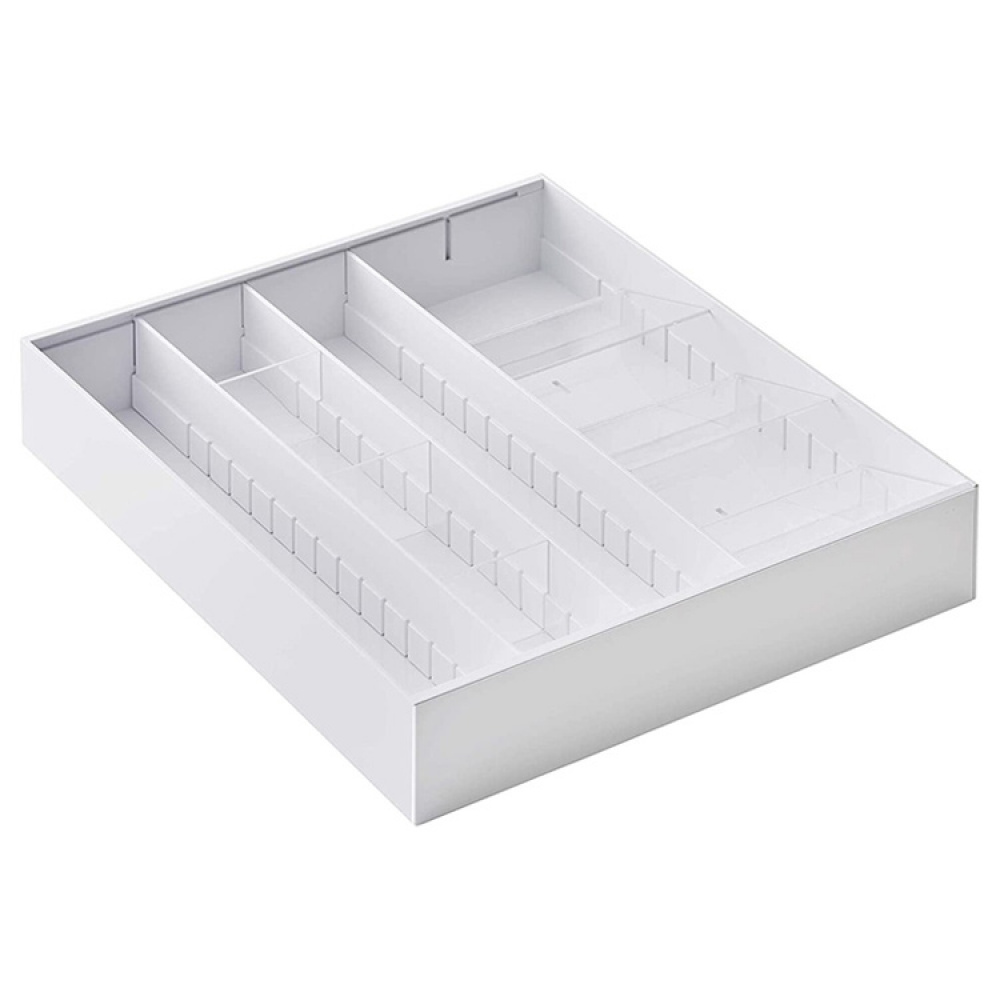 Besticklåda, Justerbar, TOWER CUTLERY CASE, Yamazaki, 35 x 30~47,5 x H 5,5 cm i gruppen Förvaring / Köksförvaring / Organisera köksskåp / Besticklådor hos SmartaSaker.se (40125)