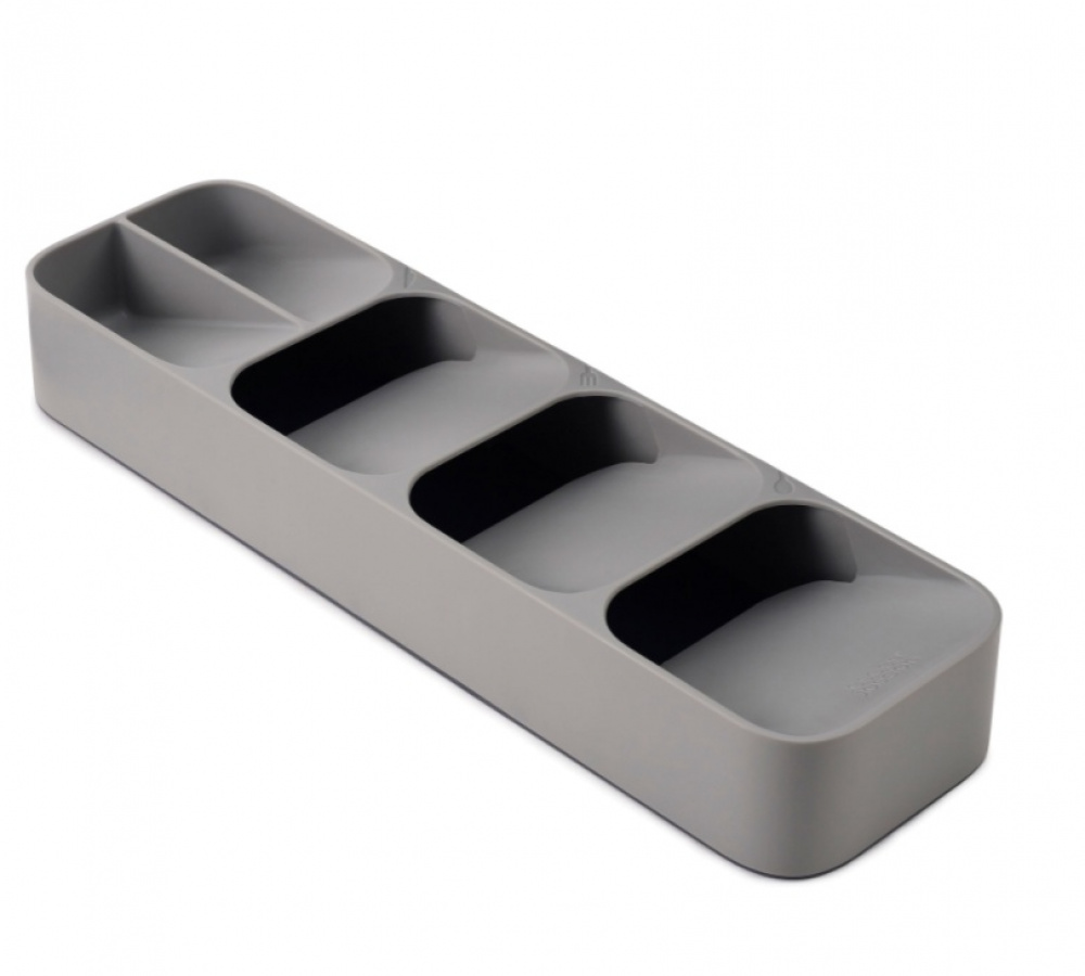 Besticklåda, Smal, 5 fack, DRAWERSTORE COMPACT, Joseph Joseph, 39,8 x 11,4 x H5,8 cm, Grå i gruppen Förvaring / Köksförvaring / Organisera köksskåp / Besticklådor hos SmartaSaker.se (40126)