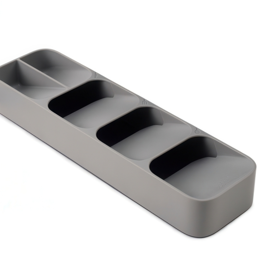 Besticklåda, Smal, 5 fack, DRAWERSTORE COMPACT, Joseph Joseph, 39,8 x 11,4 x H5,8 cm, Grå i gruppen Förvaring / Köksförvaring / Organisera köksskåp / Besticklådor hos SmartaSaker.se (40126)