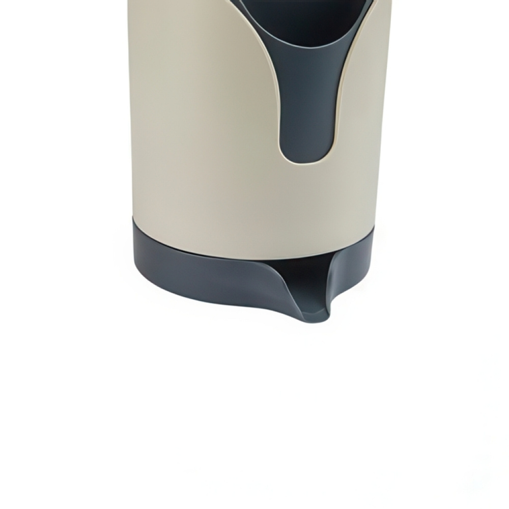 Bestickställ med fack, DRAINER NEO, 12,8 x 11 x H 20,2 cm, Beige / Grå i gruppen Förvaring / Köksförvaring / Diskställ och diskbänk hos SmartaSaker.se (40130)